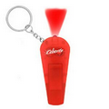 Red Light Up Whistle Flashlight w/ Keychain